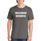 Gray Wisconsin School of Business Comfort Colors T-Shirt