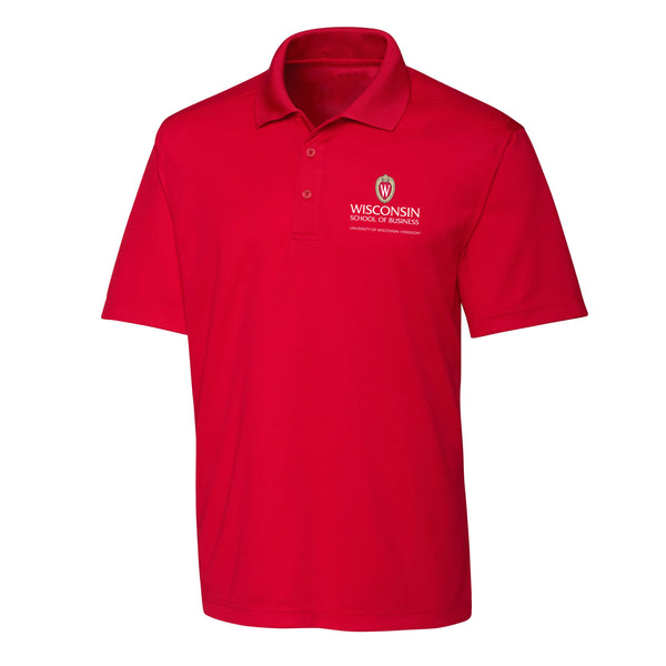 Red Wisconsin School of Business Pique Polo